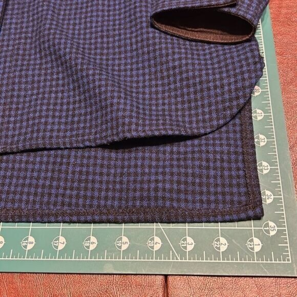 Vintage The Woolrich Woman Blue/Black Plaid Over Shirt Coat 16 - Picture 6 of 8